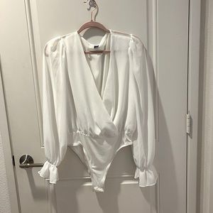 White Blouse Bodysuit